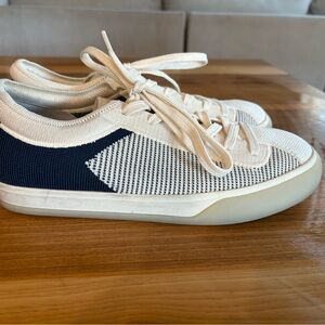 Rothy's White and Navy Sneakers